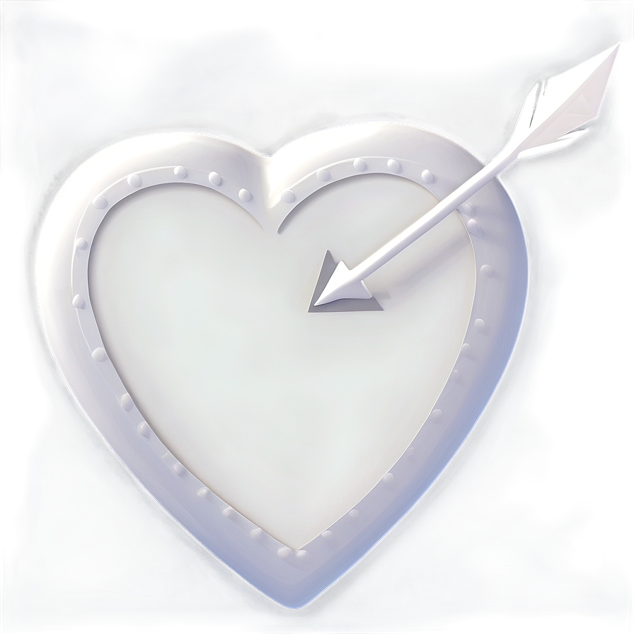 White Heart With Arrow Png Lmo