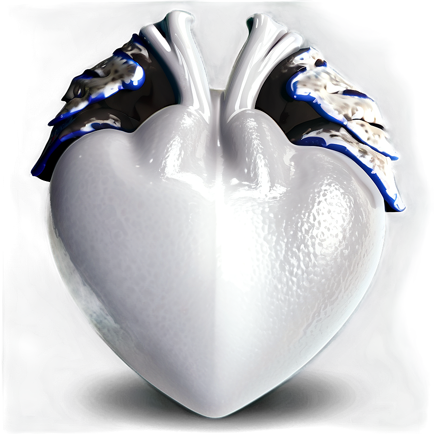 White Heart With Shadow Png Gxl83