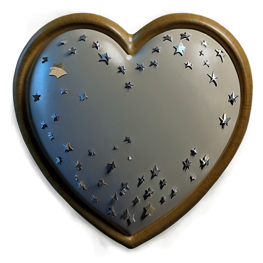 White Heart With Stars Png Dej