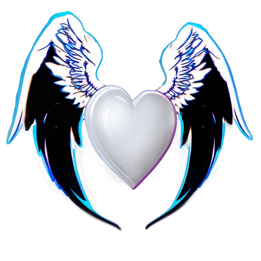 White Heart With Wings Png Awi97