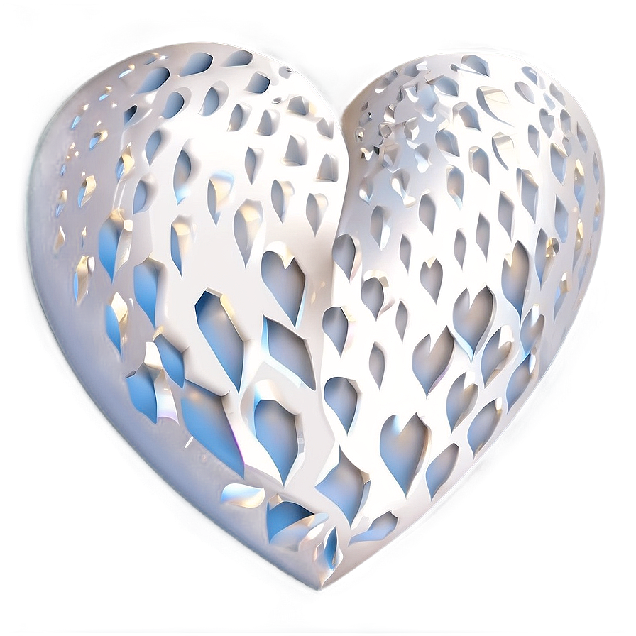 White Hearts Vector Png 06252024