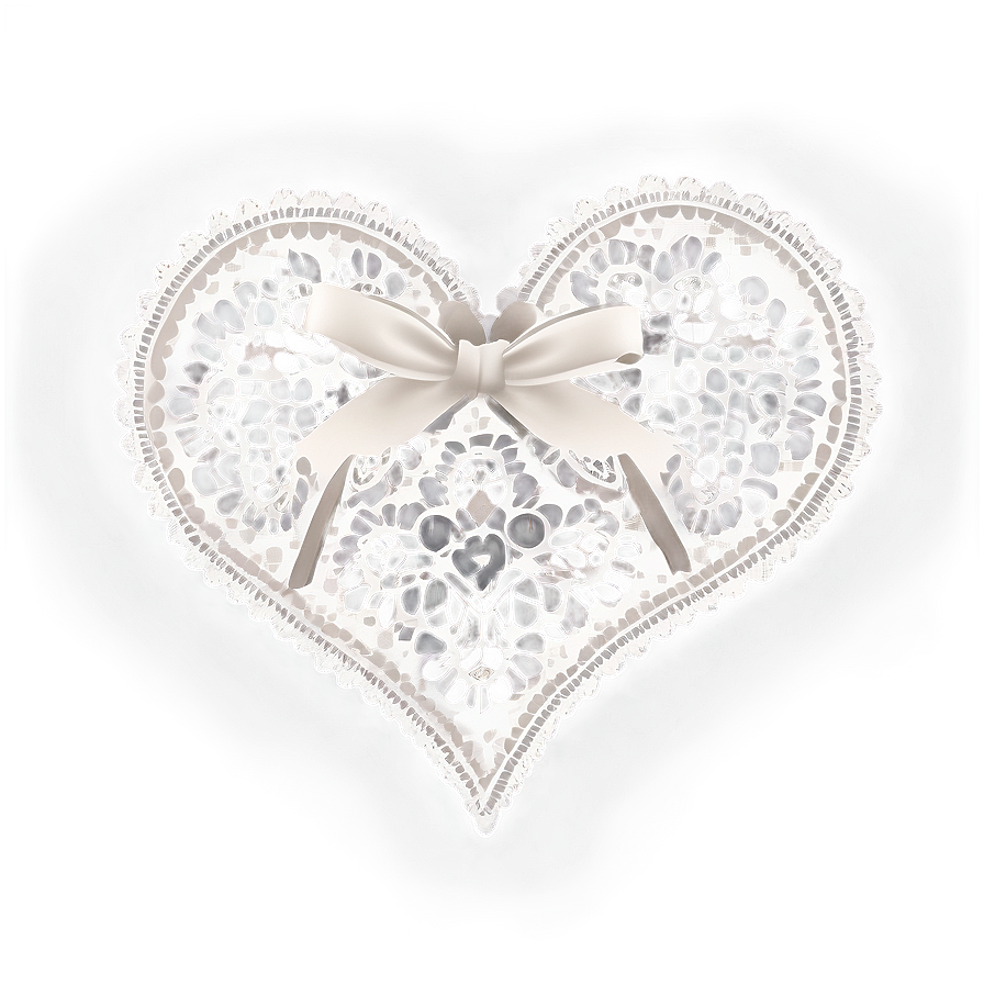 White Hearts With Lace Png Fca85