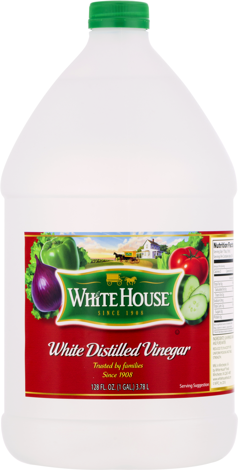 White House White Distilled Vinegar Gallon PNG image with a transparent background, free high-resolution download