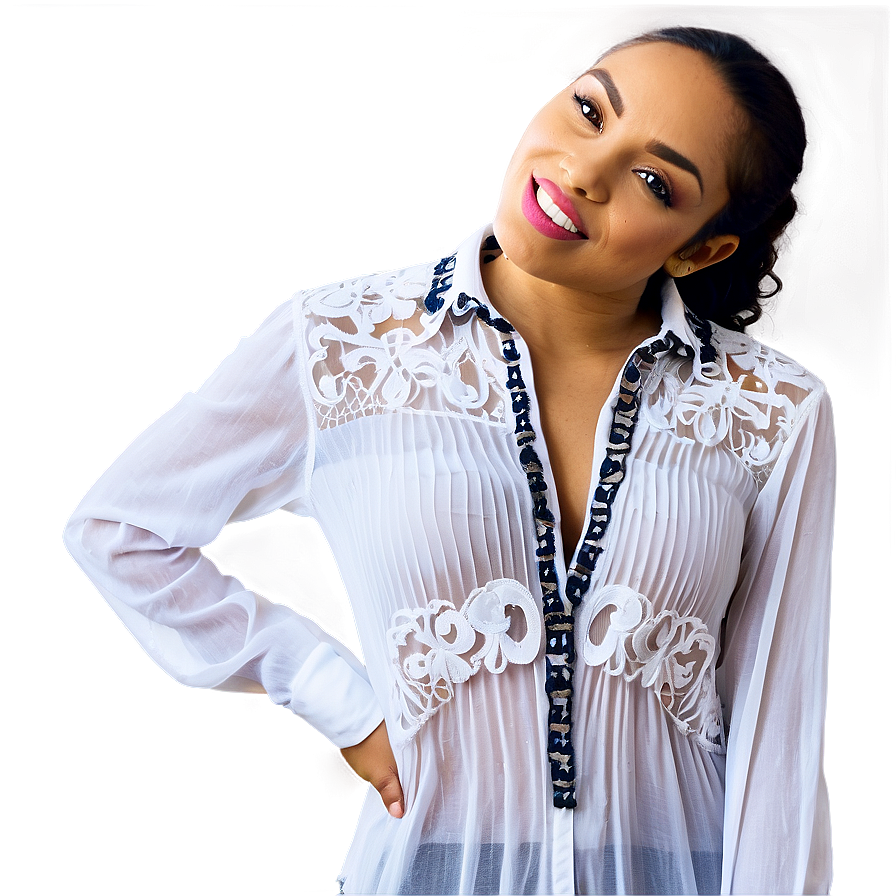 White Lace Shirt Png Ylb