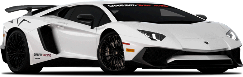 White Lamborghini Aventador Racing Edition