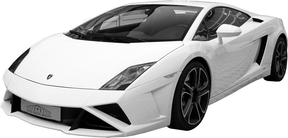 White Lamborghini Gallardo Coupe