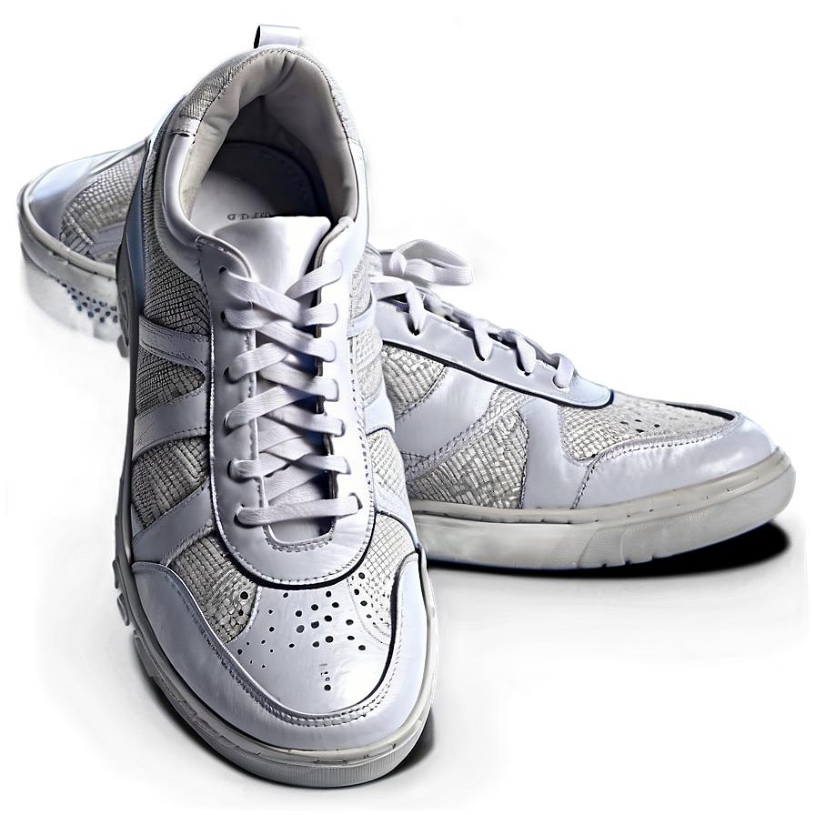 White Leather Sneakers PNG jxb23 PNG with transparent background
