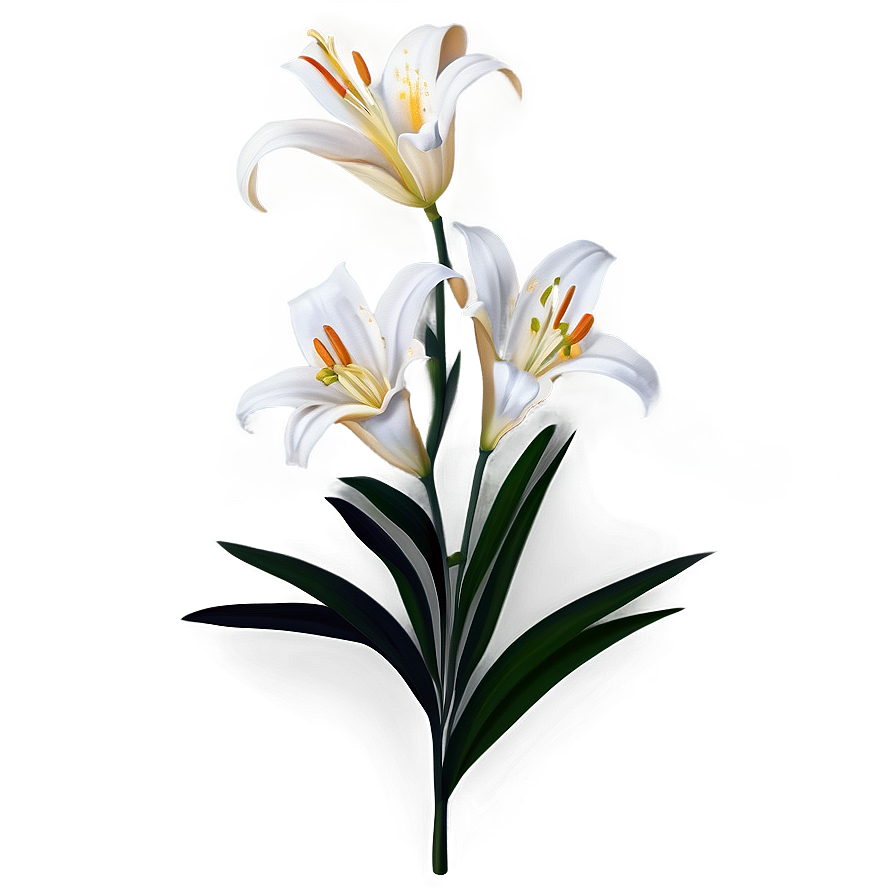 White Lily Flower PNG 51 PNG with transparent background