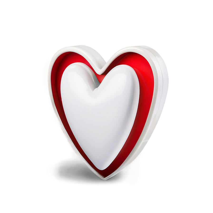 White Love Heart Png 10