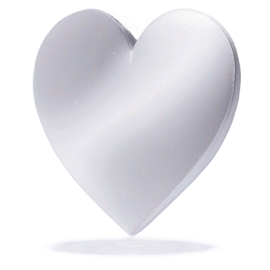 White Love Heart Png 94