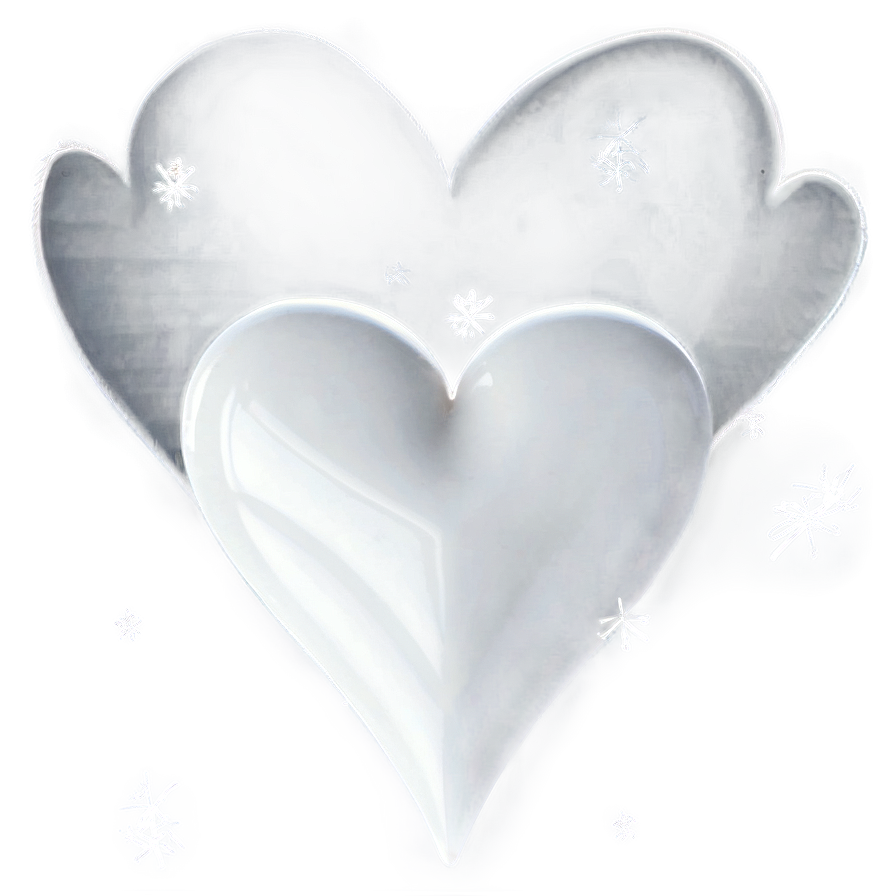 White Love Hearts Png Ccq32