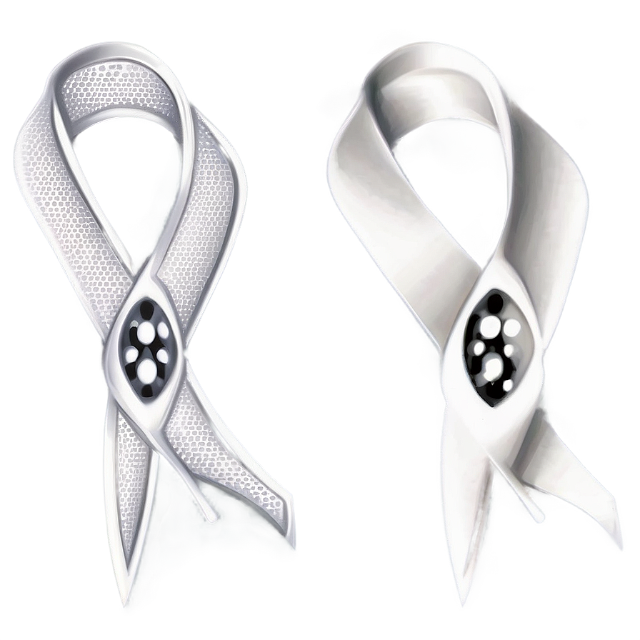 White Lung Cancer Ribbon Png 06292024