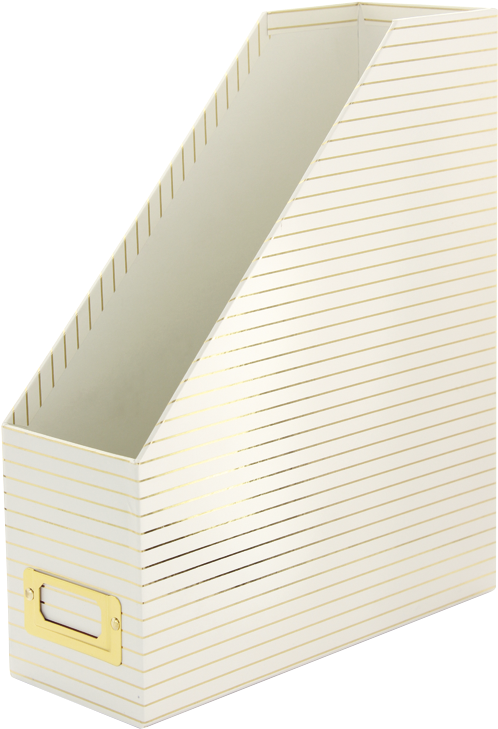 White Magazine Holder Office Organizer