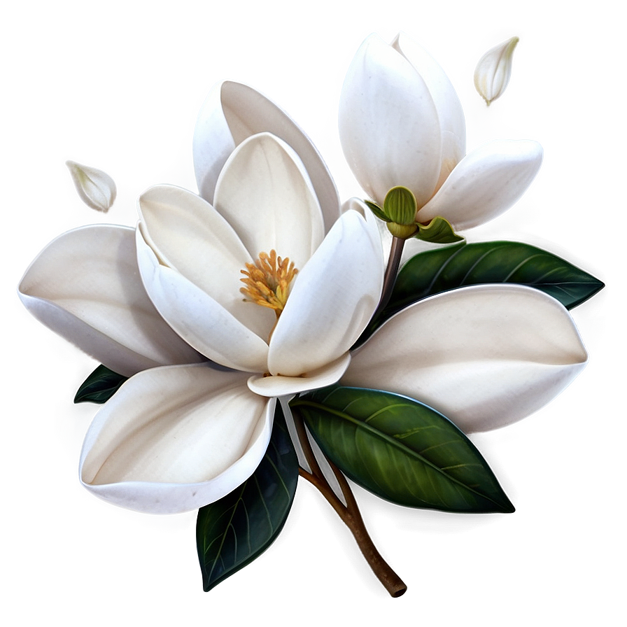 White Magnolias Flowers Png 56