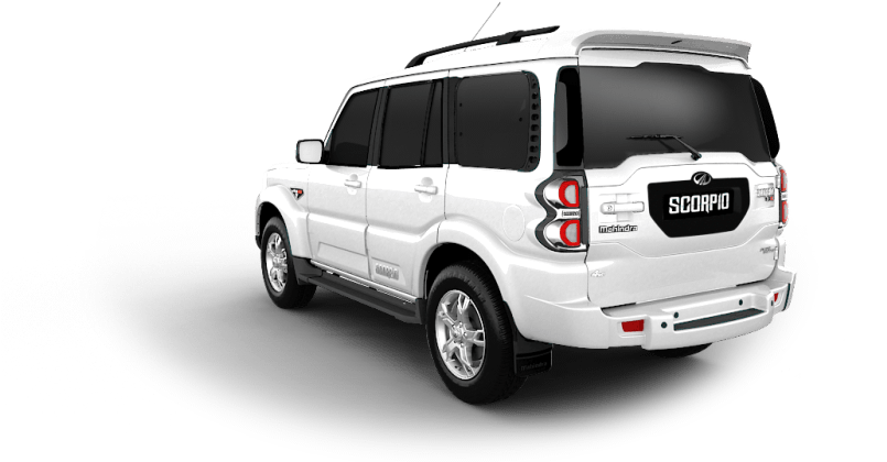 White Mahindra Scorpio S U V