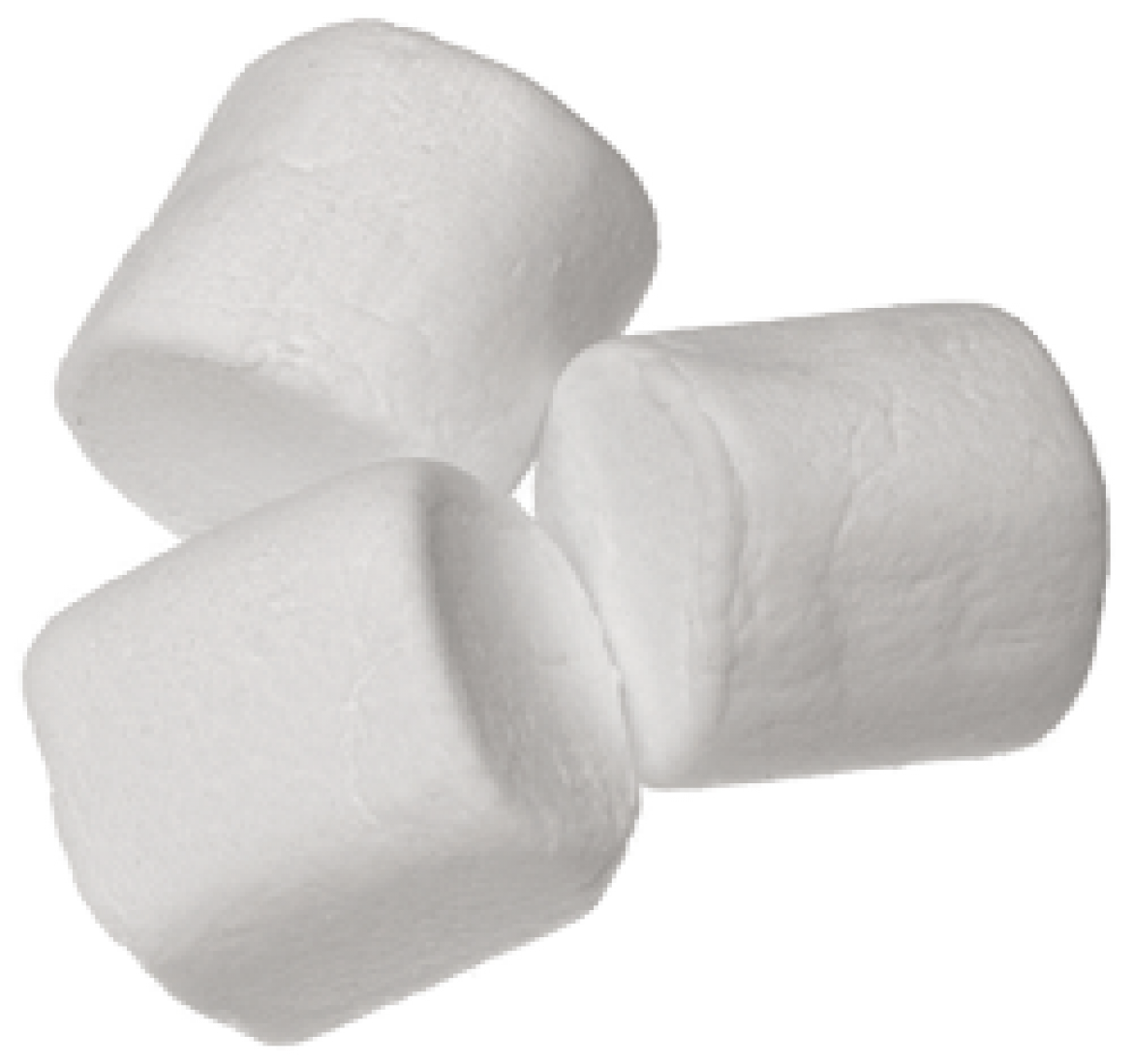 White Marshmallows Stacked PNG with transparent background