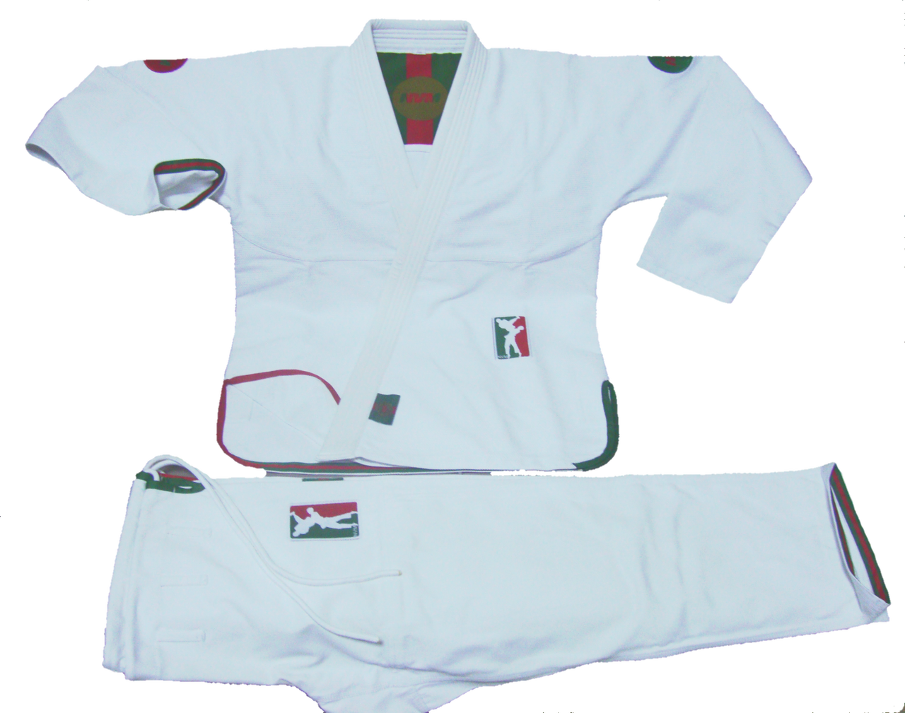 White Martial Arts Giwith Emblems PNG with transparent background