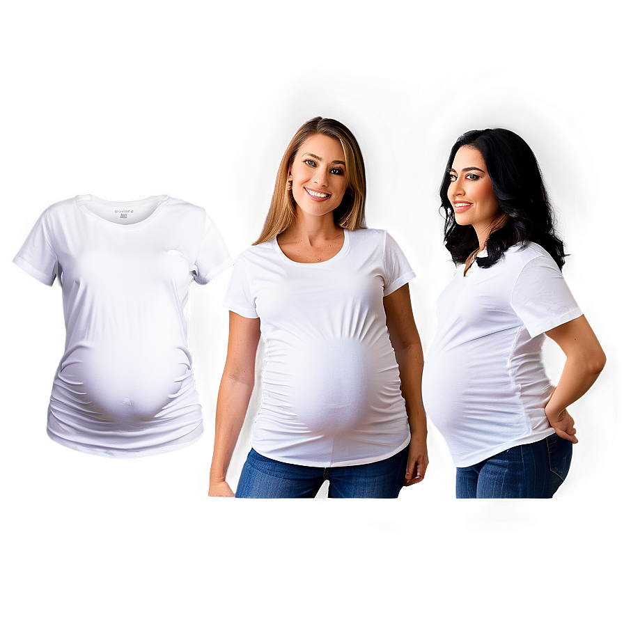 White Maternity Shirt Png Ugy94