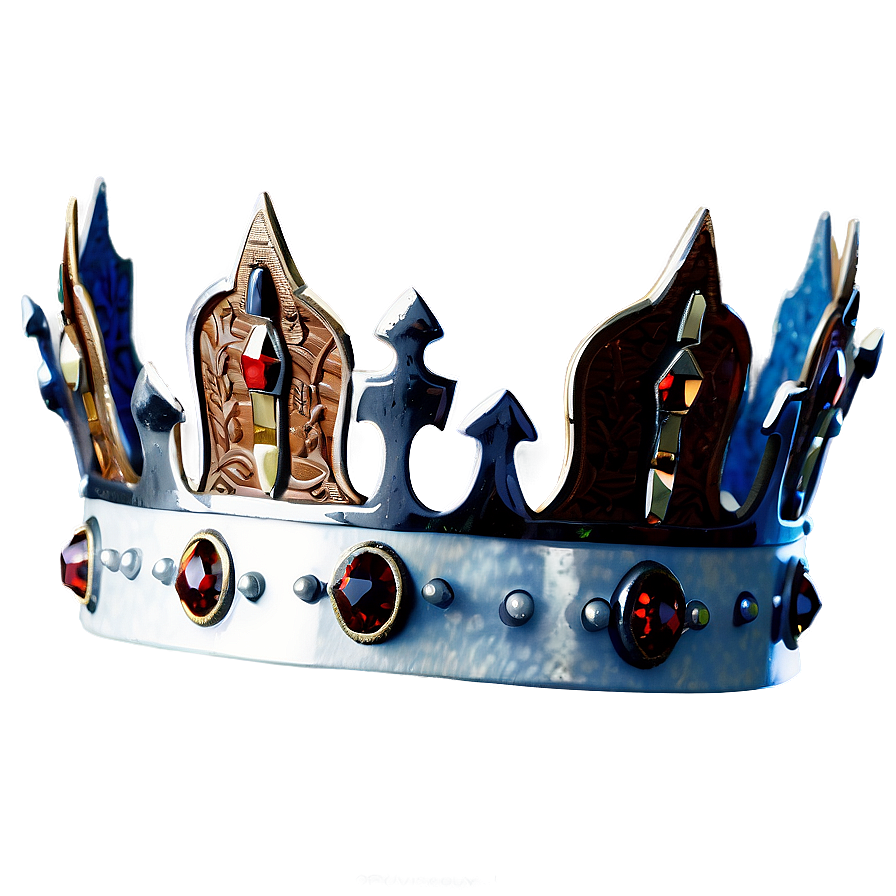 White Medieval Crown Png 80