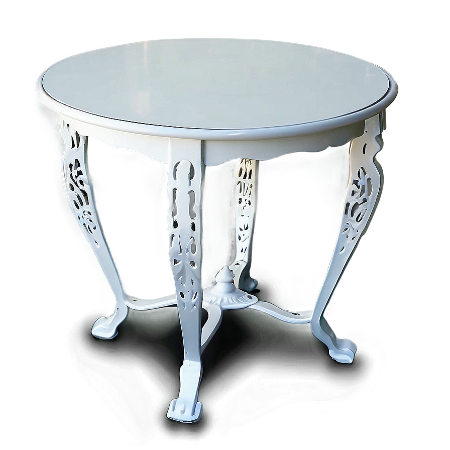 White Metal Table Png Dba