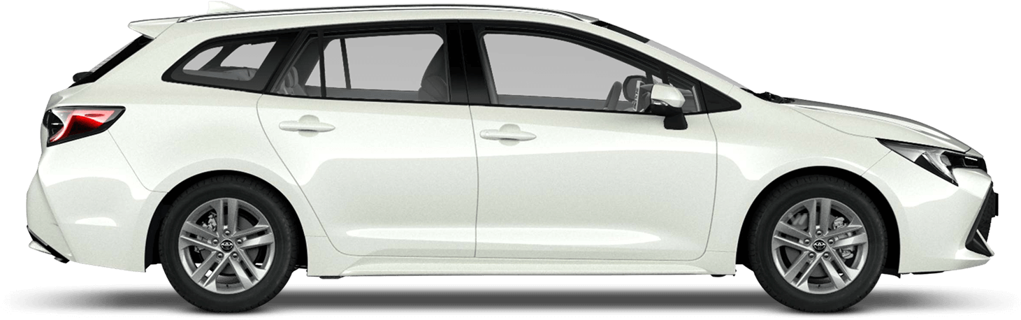 White Modern Hatchback Car Side View