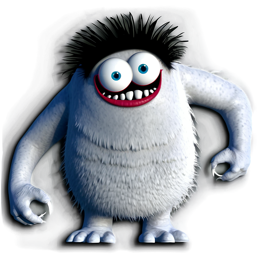 White Monster Cartoon Png 79