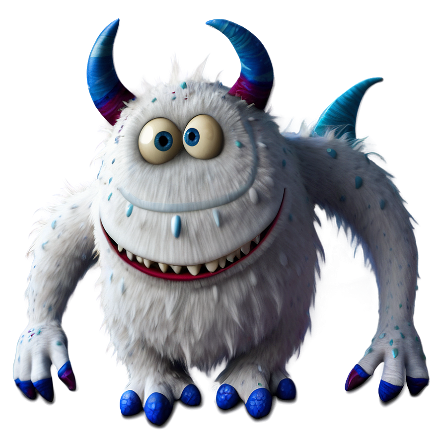 White Monster Clipart Image Png Bya36