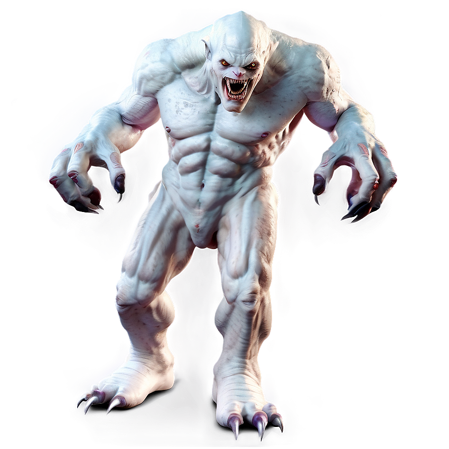 White Monster For Game Png Vay70