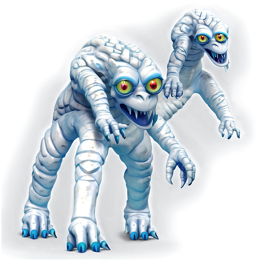 White Monster For Kids Png Vme45