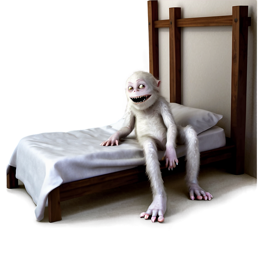 White Monster Under Bed Png Bpf74