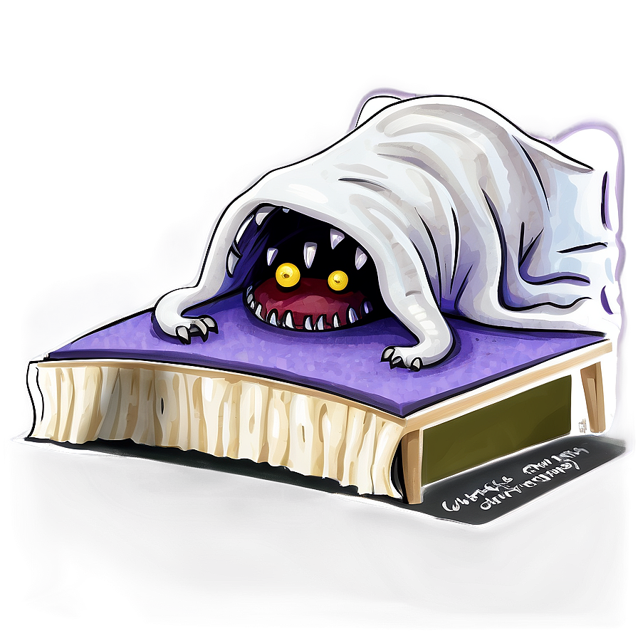 White Monster Under Bed Png Jmg30