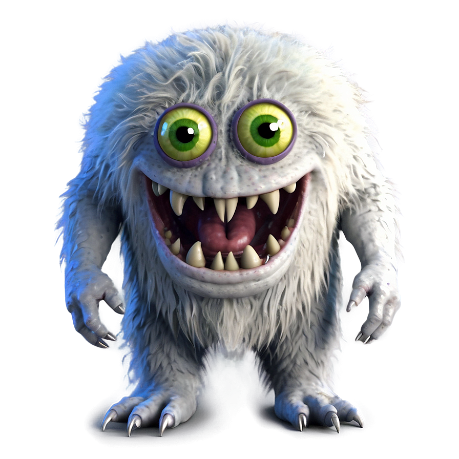 White Monster With Fur Png Ajb