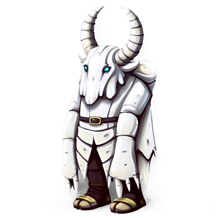 White Monster With Horns Png 23