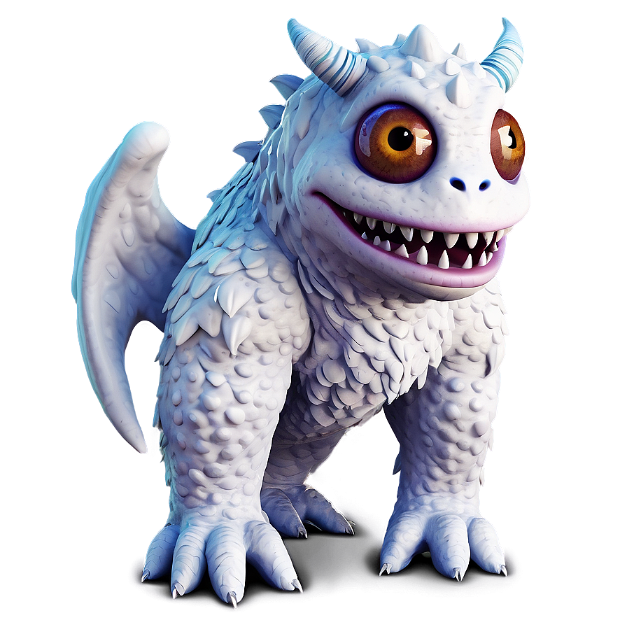 White Monster With Wings Png Sue