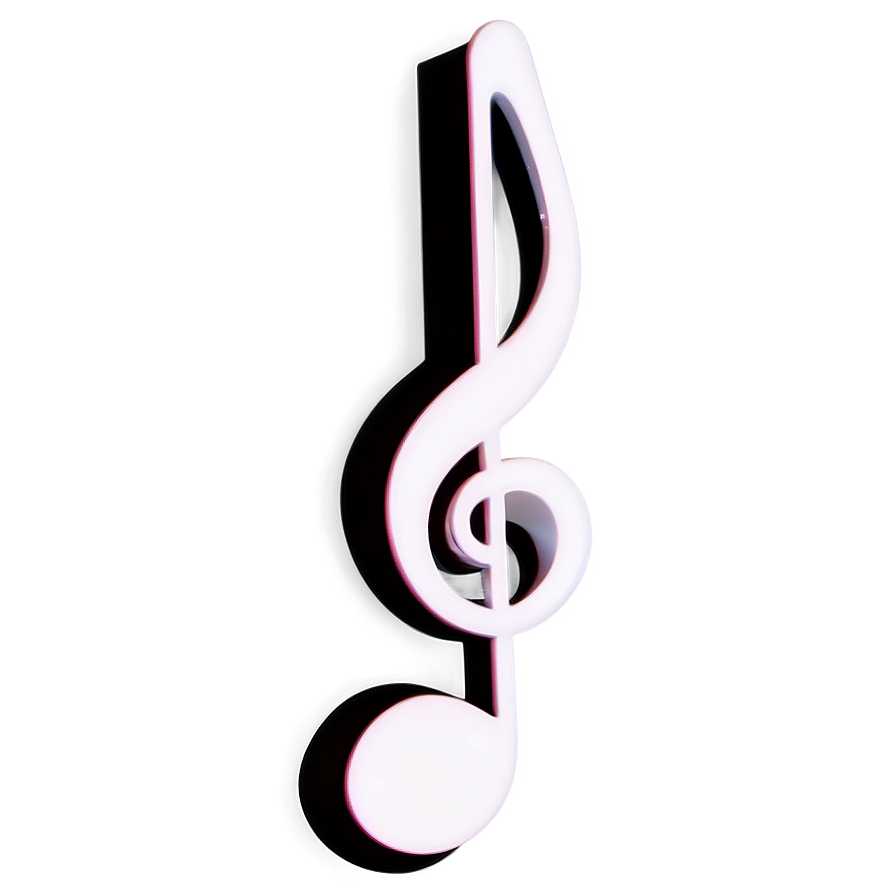 White Music Note For Logo Png 06212024