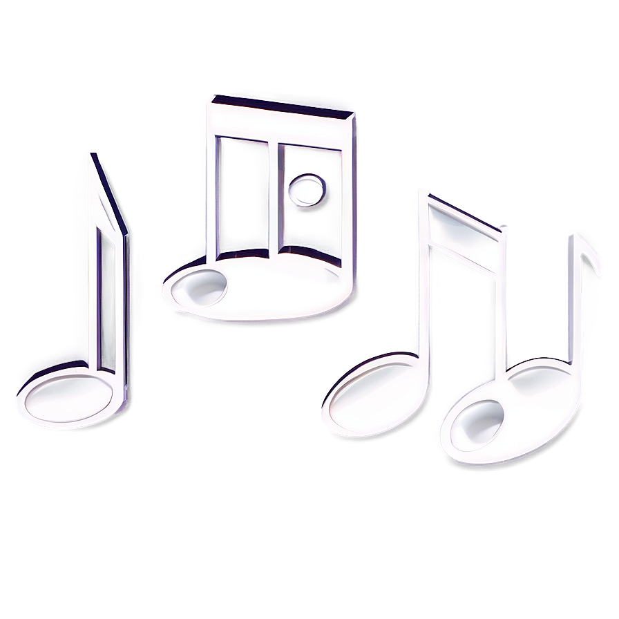 White Music Notes Clipart Png Prp