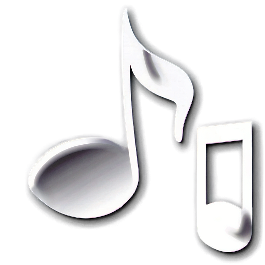 White Music Notes Png Ghw