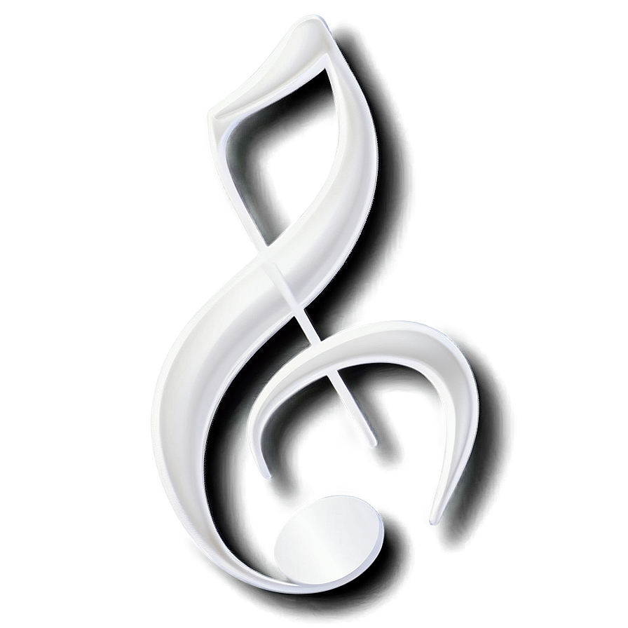 White Musical Notes Collection Png 06262024