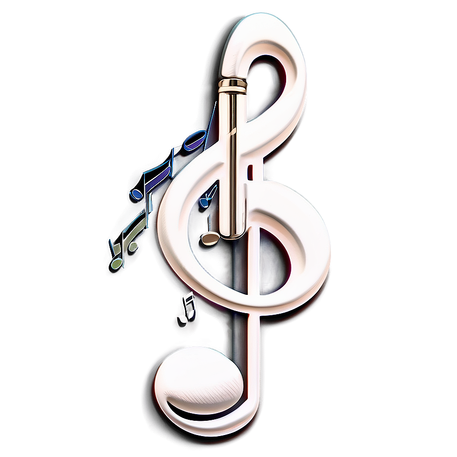 White Musical Notes Collection Png Omy54