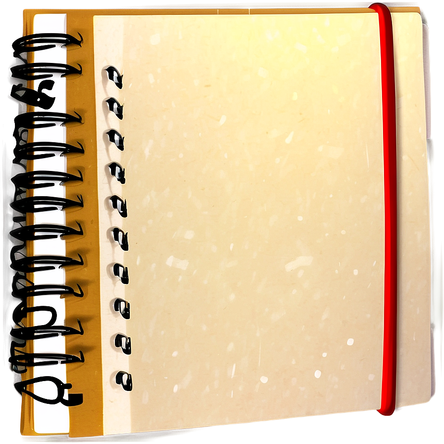 White Notebook Paper Png 05252024