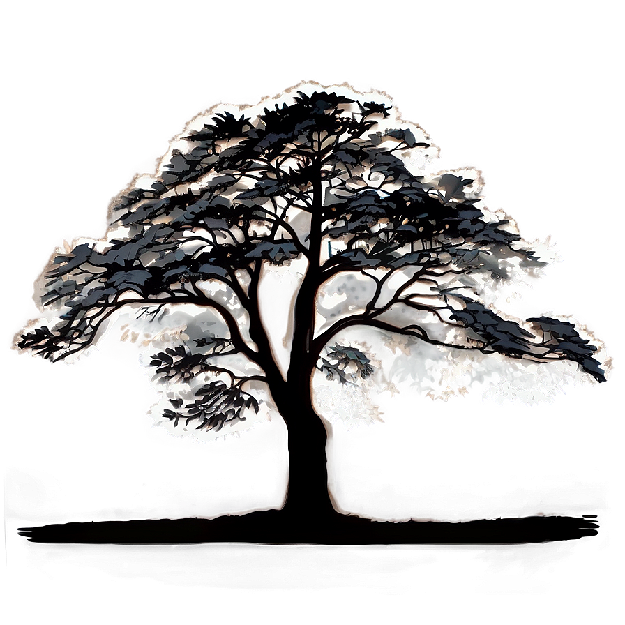 White Oak Tree Silhouette Png 89