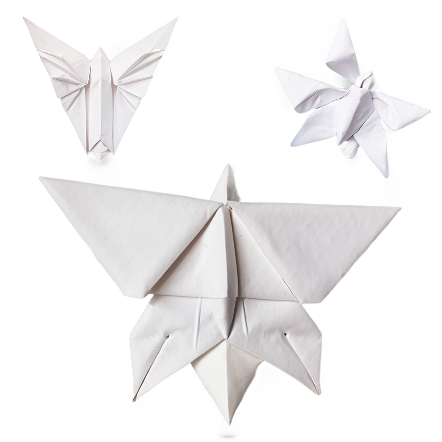 White Origami Paper Png 06112024