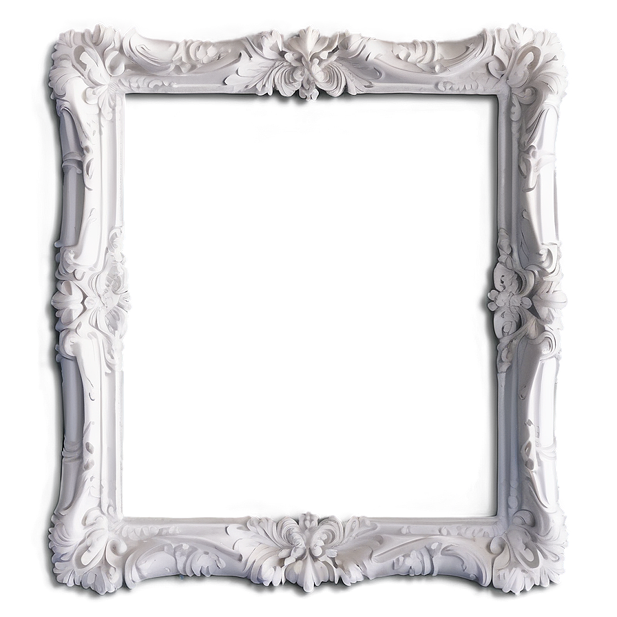 White Ornate Frame Png 21