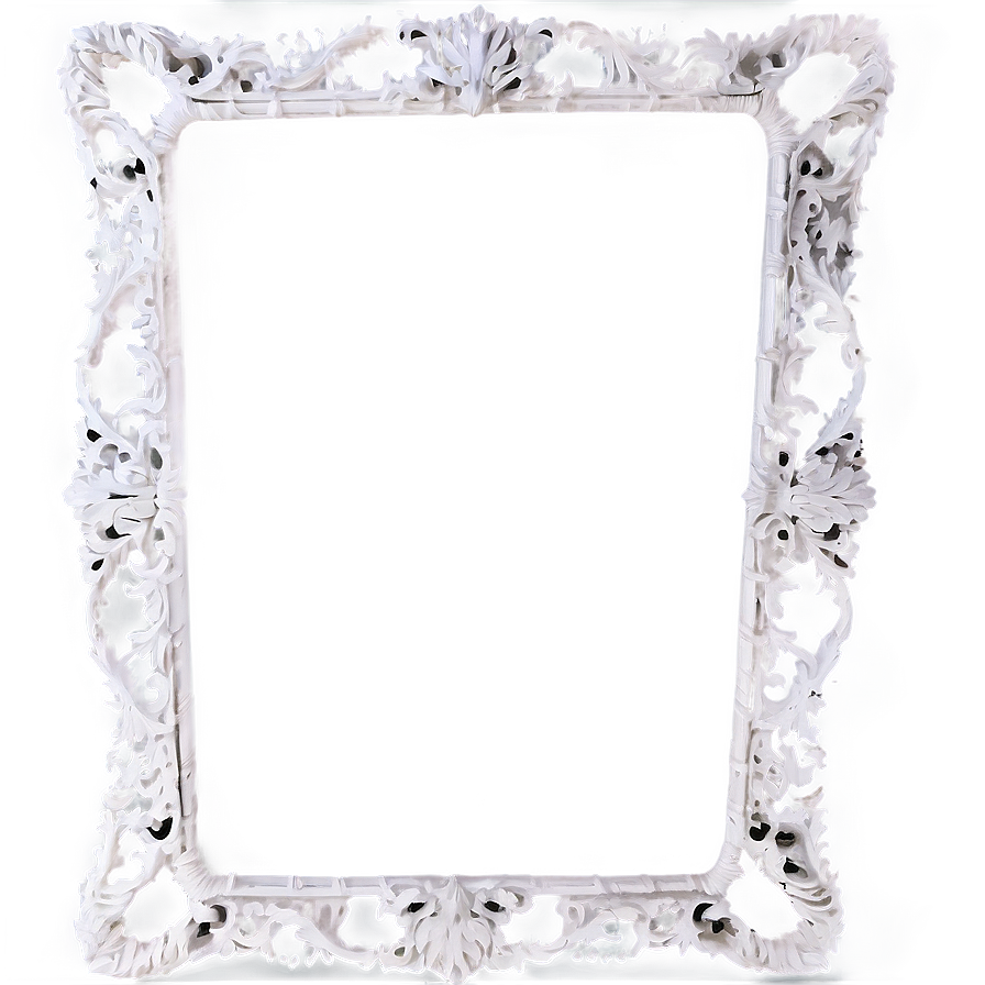 White Ornate Frame Png 36