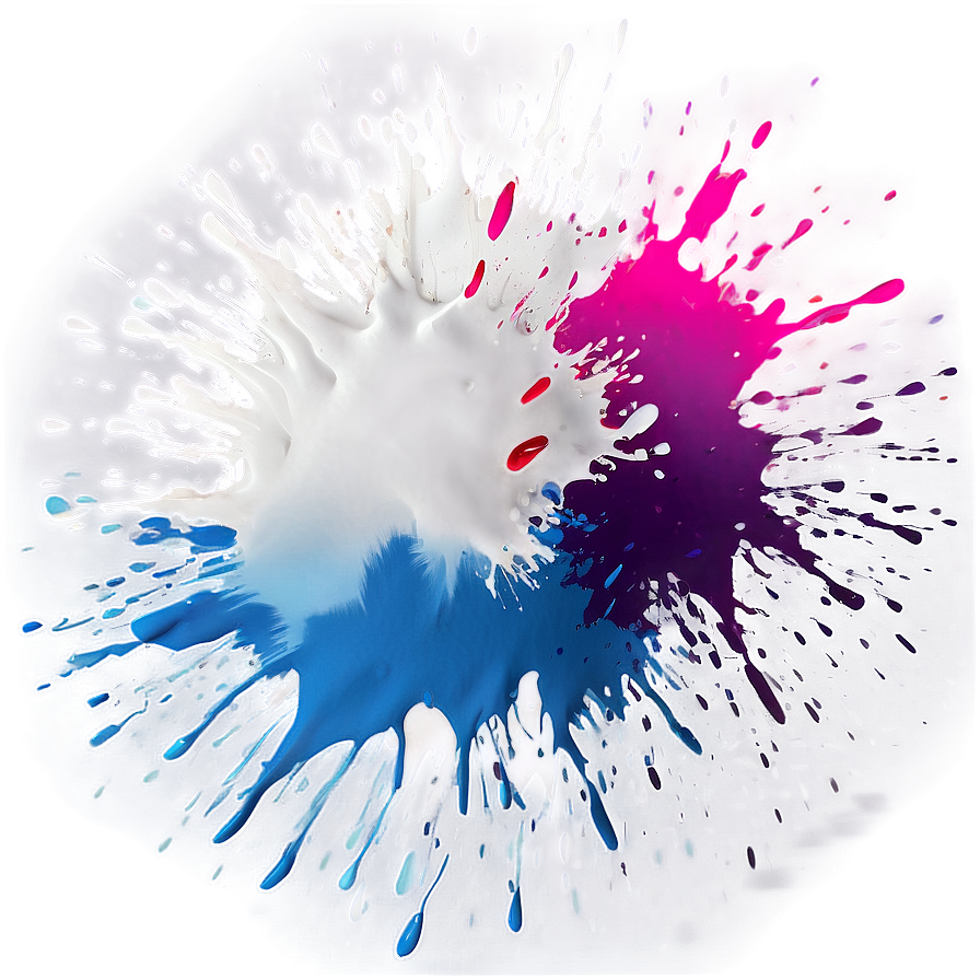 White Paint Splatter For Photoshop Png 06122024