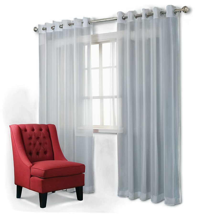 White Panel Curtains Png 06282024