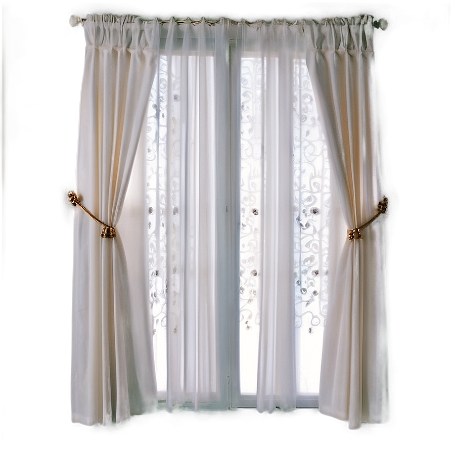 White Panel Curtains Png Rni