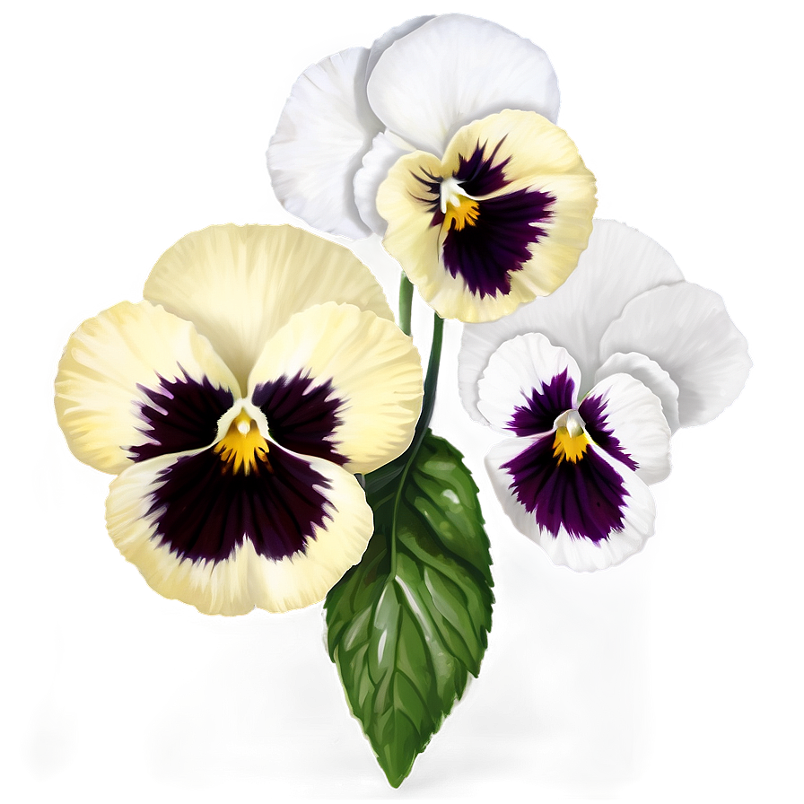 White Pansy Png 06232024