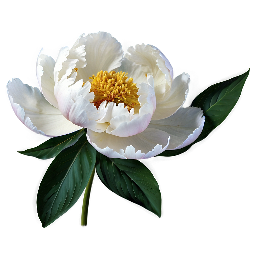 White Peony Flower Png Ppi1