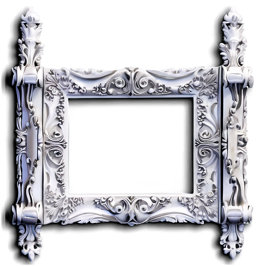 White Photo Frame PNG 14 PNG image with a transparent background, free high-resolution download
